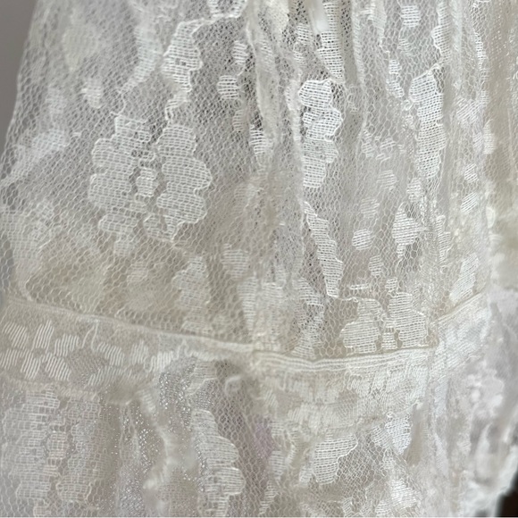 🗝️VINTAGE LACE DRESS 5T / 6 IVORY TIERED TURN OF THE CENTURY🗝️ - Picture 7 of 10